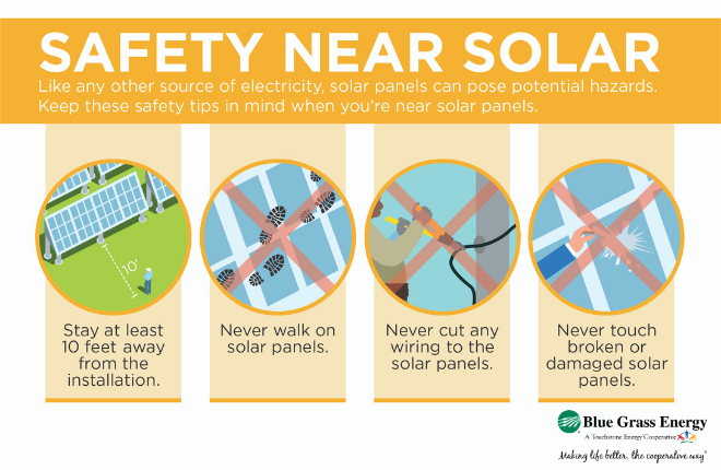 Safety Near Solar Blue Grass Energy